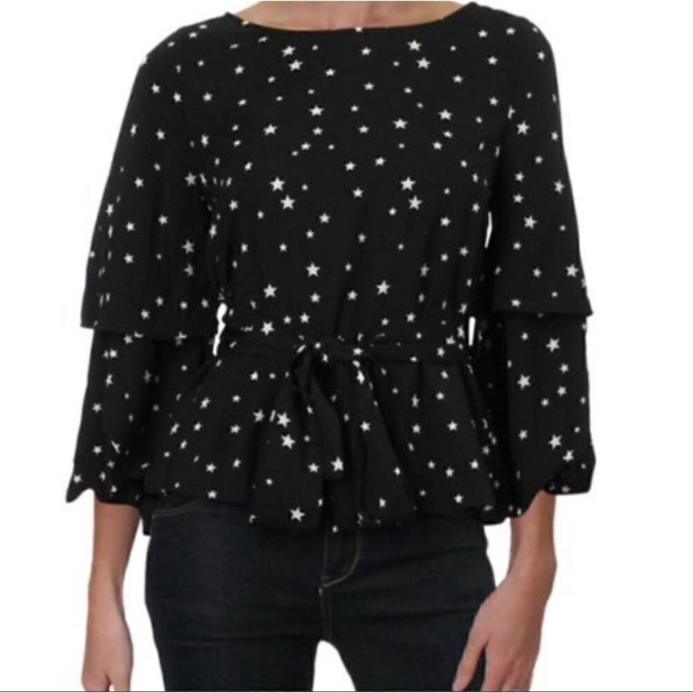 JOA Star Bell Sleeve Blouse | XS